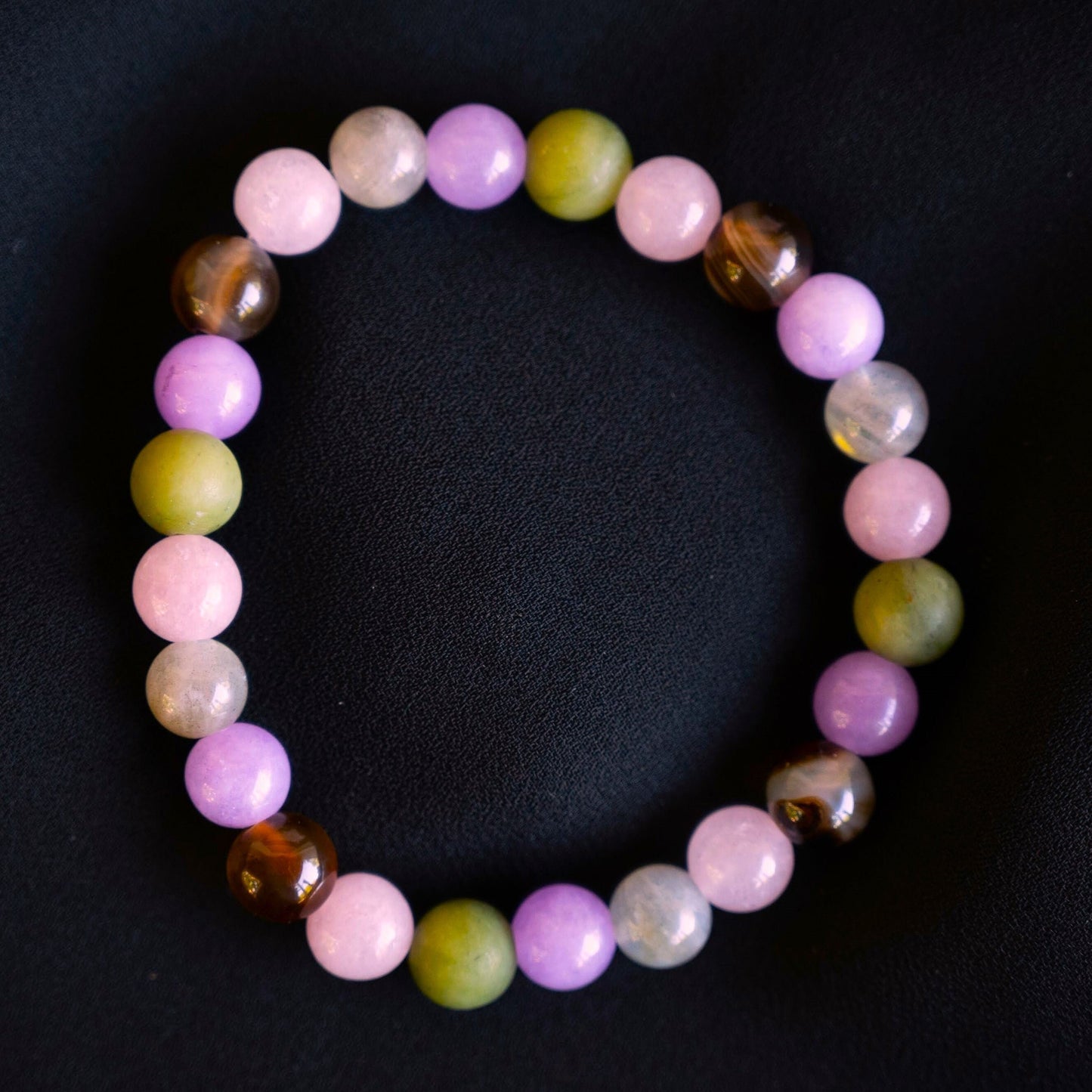 Shelly | Summer Garden Mixed Gemstones Beaded Bracelet