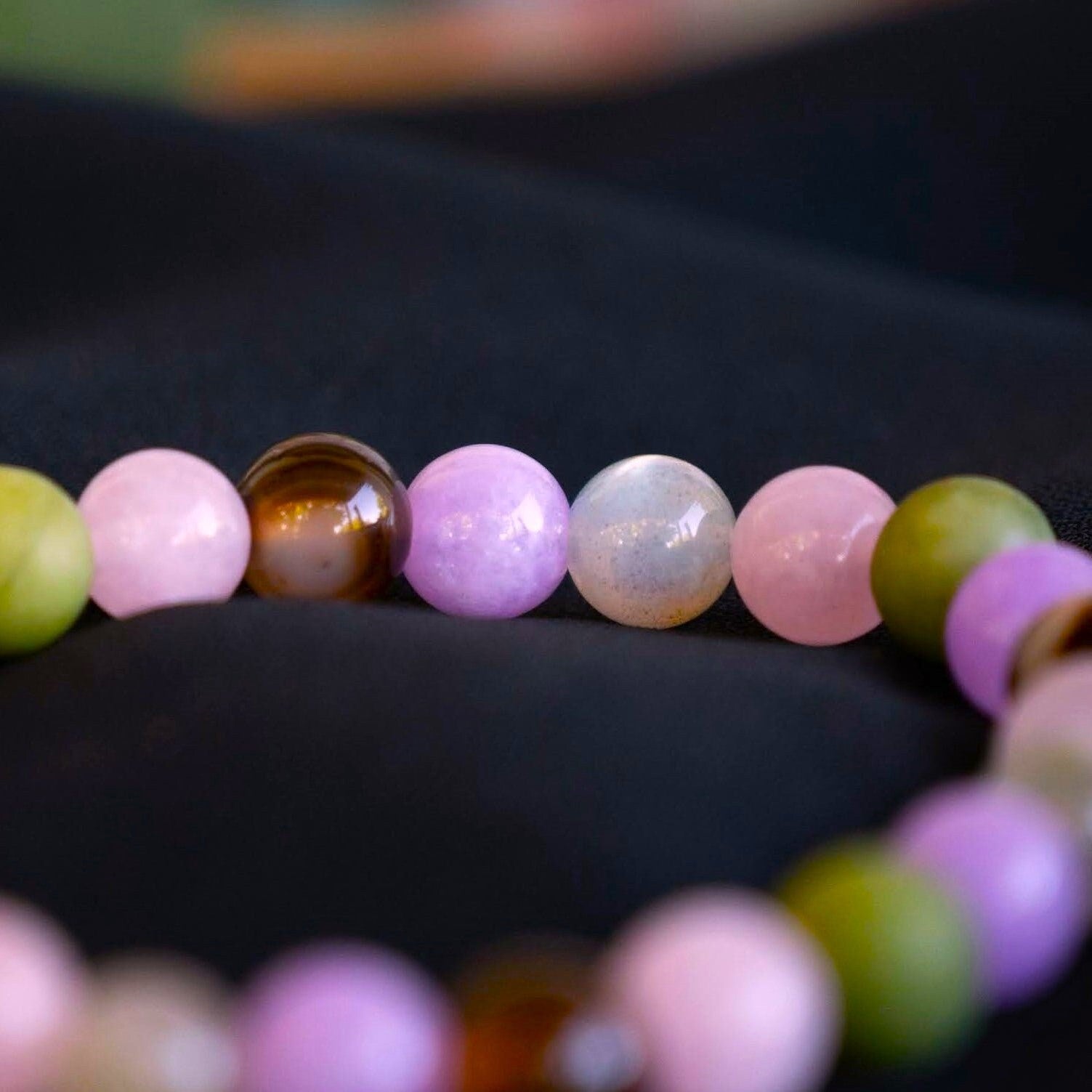 Shelly | Summer Garden Mixed Gemstones Beaded Bracelet