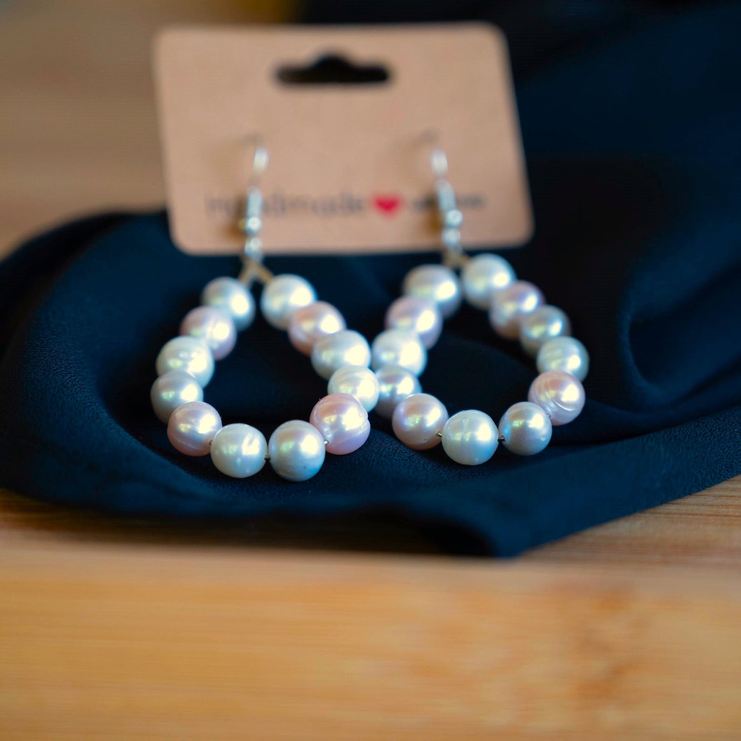 Multicolor Freshwater Pearl Hoop Earrings