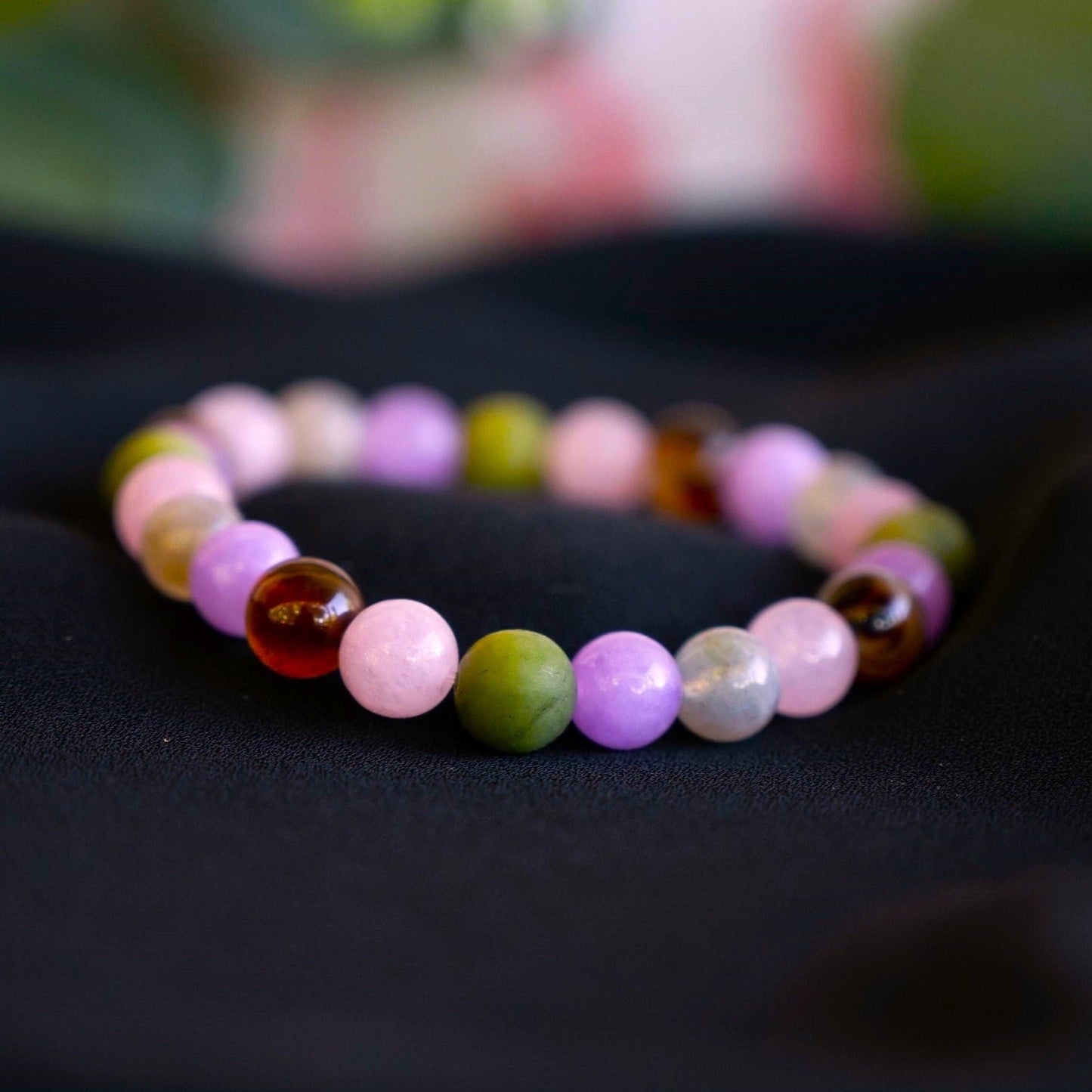 Shelly | Summer Garden Mixed Gemstones Beaded Bracelet