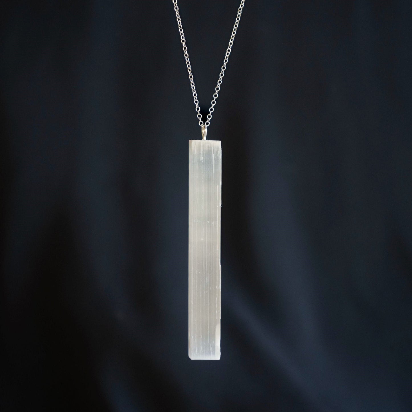 Selenite Wand Pendant Necklace