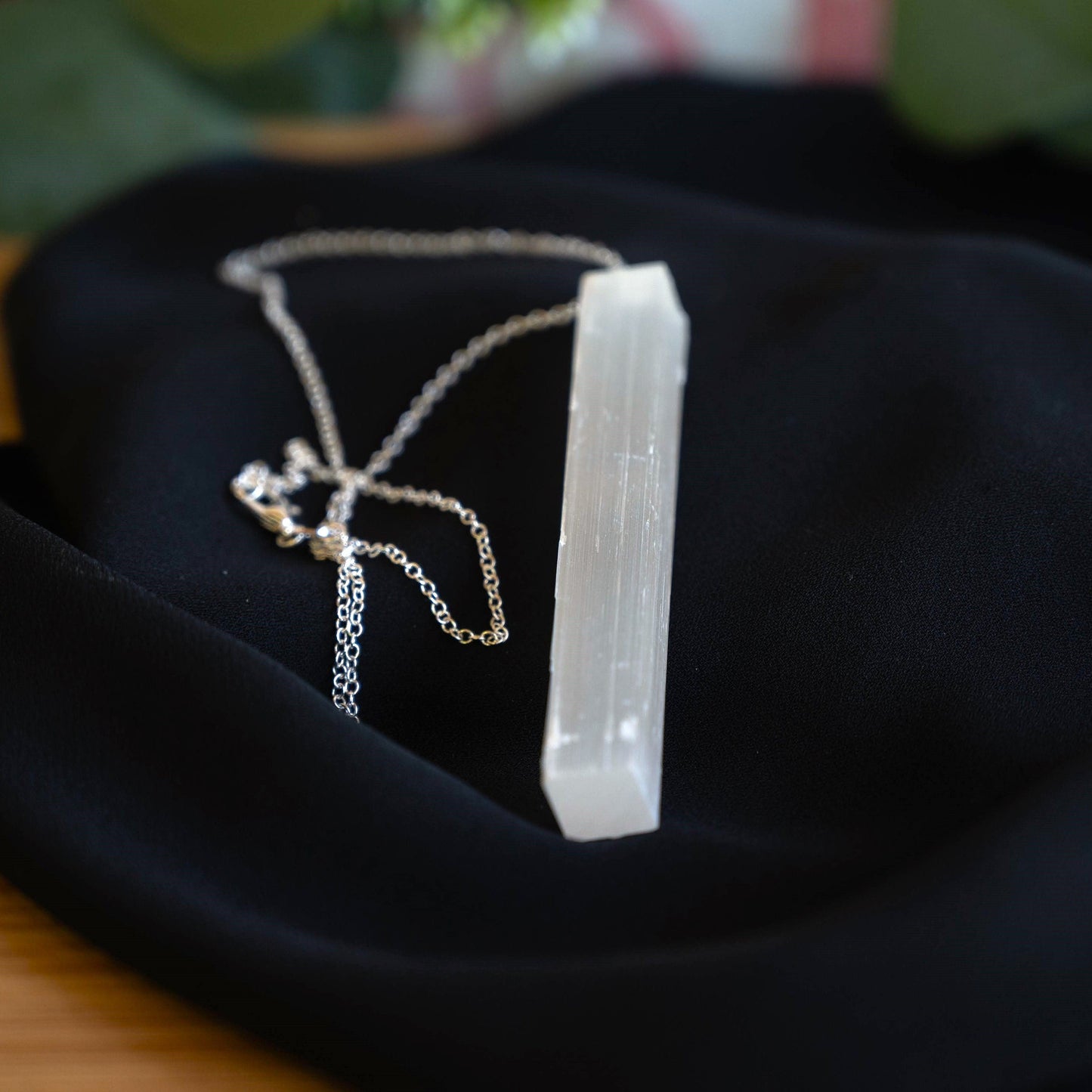 Selenite Wand Pendant Necklace