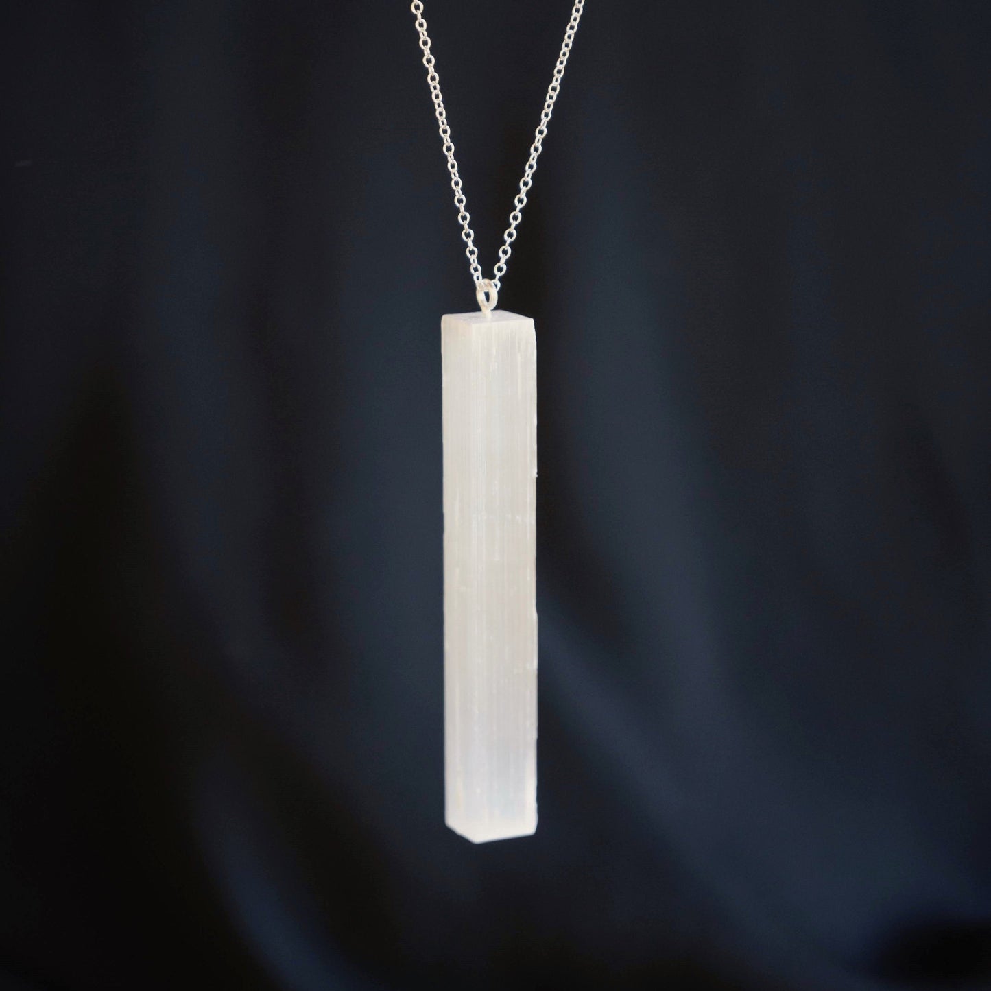 Selenite Wand Pendant Necklace