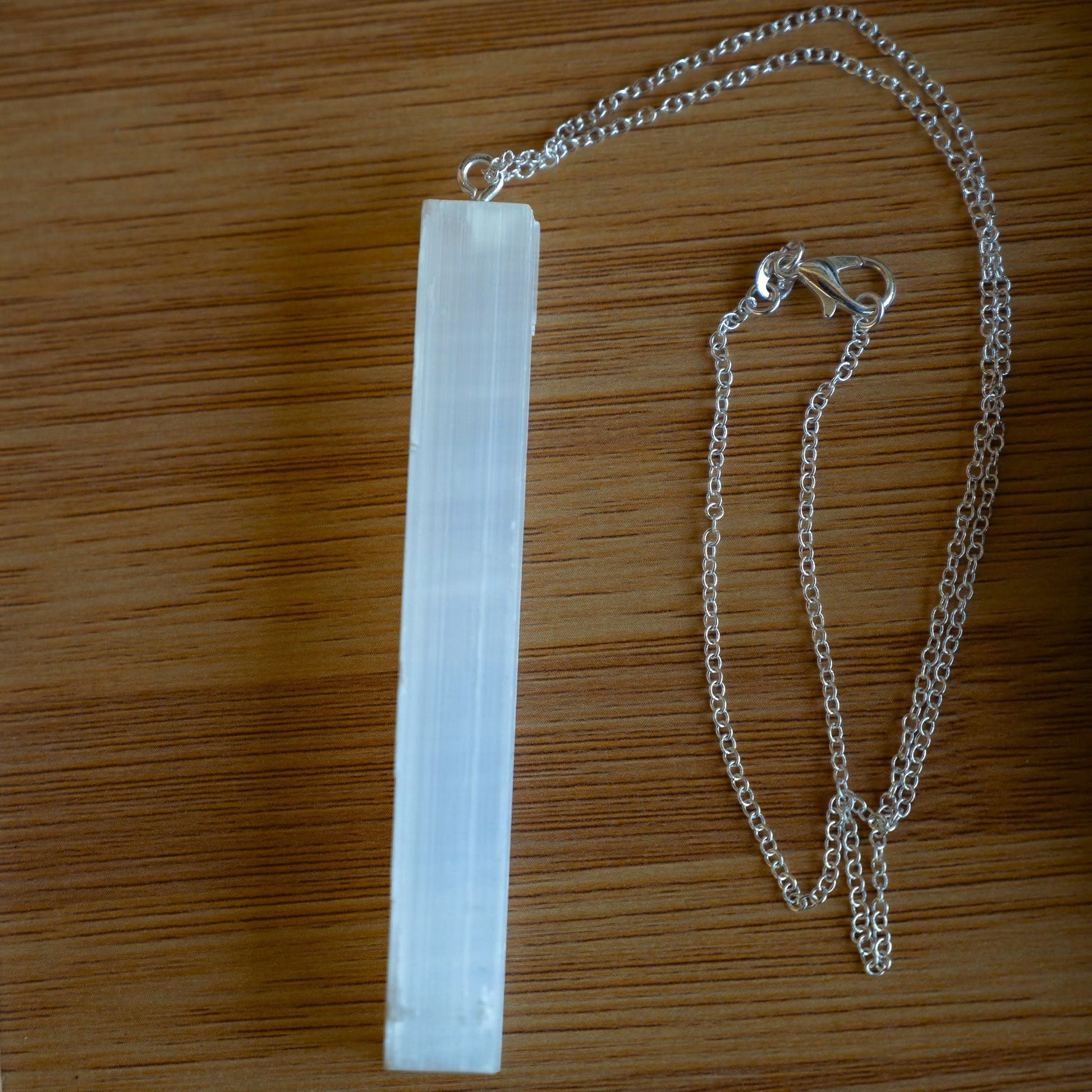 Selenite Wand Pendant Necklace