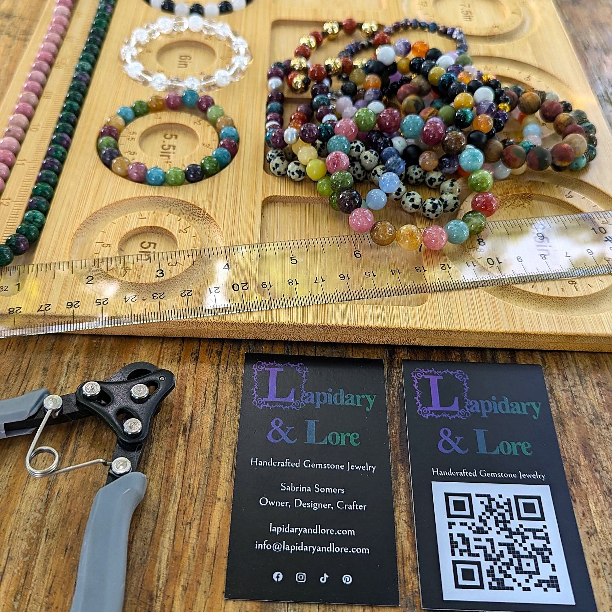 Bracelets and business cards