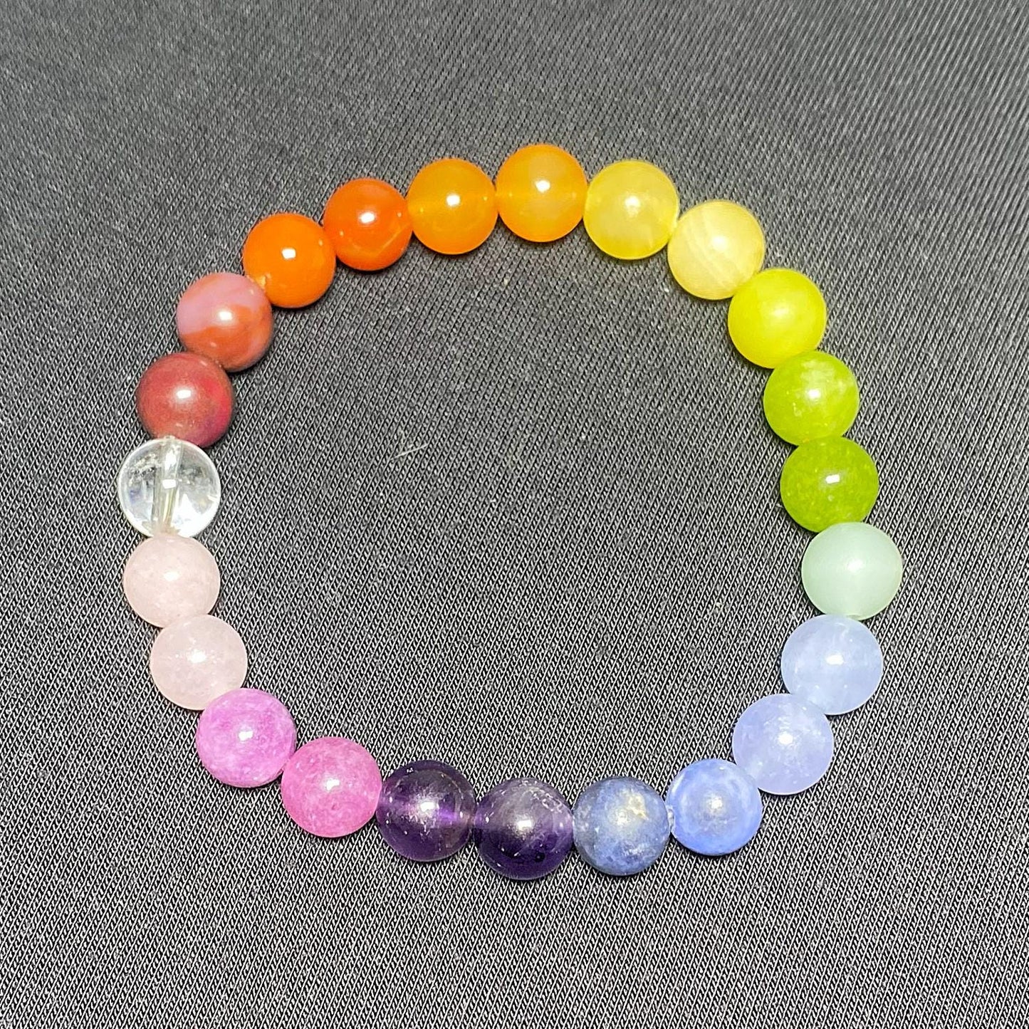 Rainbow Color Gradient Gemstone Bracelet