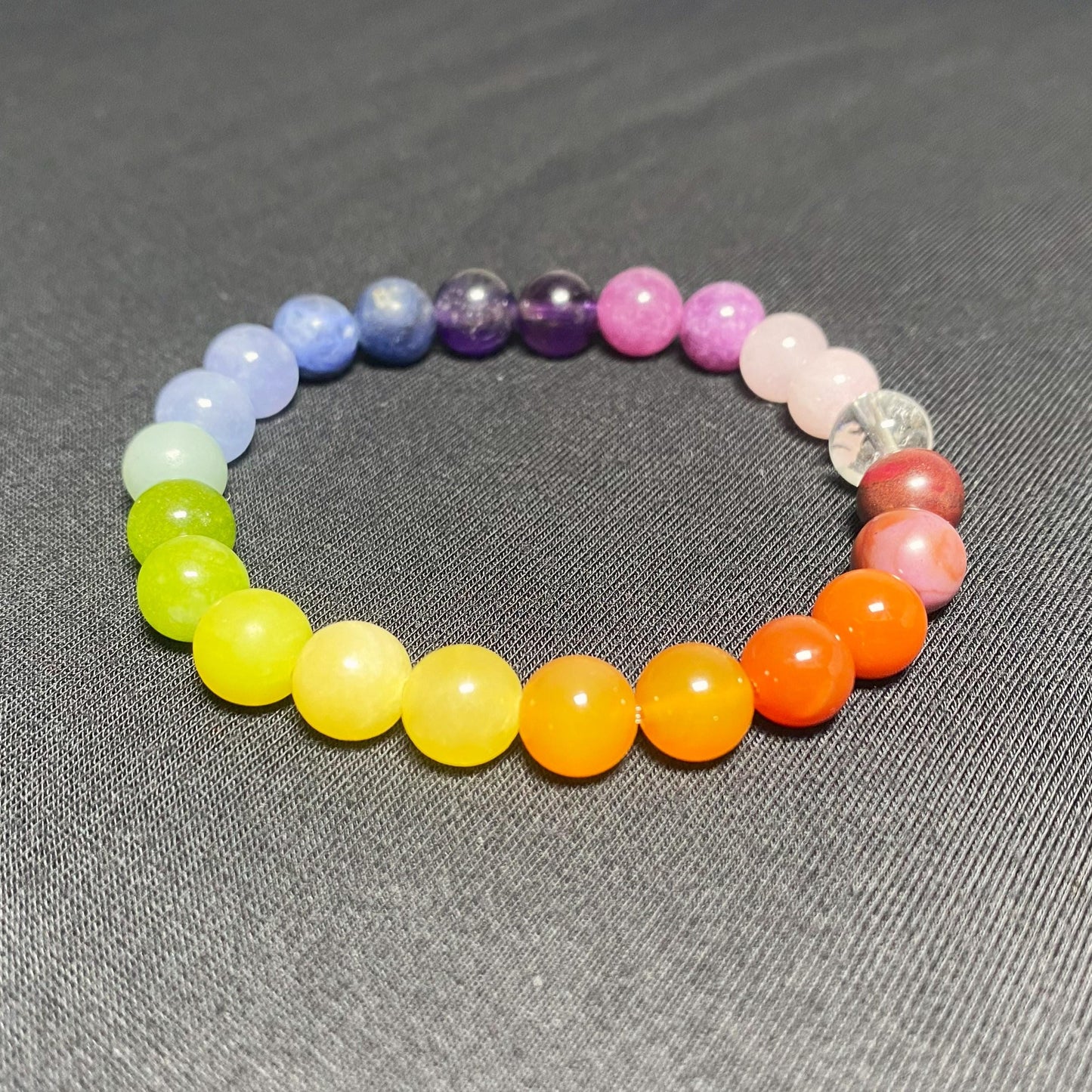 Rainbow Color Gradient Gemstone Bracelet