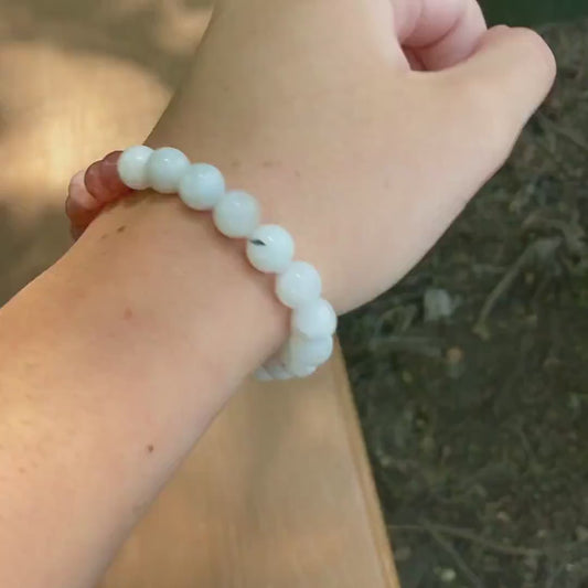 Sunstone and Moonstone Beaded Bracelet